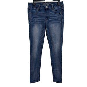 American Eagle Outfitters Super Stretch Jegging Jeans Size 10 Denim Blue Midrise